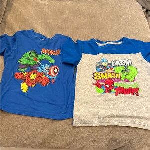 Marvel Superhero Blue and Gray Kids Tees